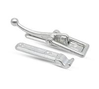 DOJA Barcelona Toggle Latch Medium Zinc Plated Steel - Pack 1+1 - Latch U Bolt Catch Latch for Truck and Tractor, Toolbox Latch Tool Chest Closure Old Box Cabinet Door Self-Lock Toggle Clamp Mounting
