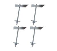DOJA Barcelona Toggle Wing Bolts M6 - Pack 4 - Plasterboard Toggle Bolts for Hollow Walls and Ceilings, Drywall Snap Toggle Wing Spring, Anchors for Fixing Wall Fans, Wing Nut Toggle Anchors