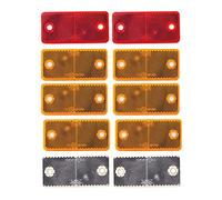 DOJA Barcelona | Trailer Reflectors Set | Universal Vehicle Reflectors Kit | 10 High Visibility Rectangular Mixed Rear for Trailer, Car, Motorcycle, Caravan, Bicycle for Rear Vehicle Safety
