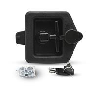 DOJA Barcelona Trailer T-Handle Lock - 124x120x60mm - Anti-Theft Box Lock for Truck Caravan Box, Heavy Duty Anti-Theft Trailer, Shape Key - Plastic - Security Latch for Van Box Door