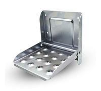 DOJA Barcelona Truck Tailgate Ladder - Pack 2-192x189x172mm - Zinc-Plated Heavy-Duty Steel Foldable Step, Step Ladder for Trailer Folding Caravan, Truck Footstep Motorhome ladder with platform