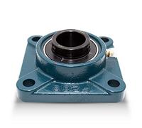 DOJA Barcelona UCF 205 Pillow Block Ball - Bearing for Shaft Ø25mm, Square Flange Bearing, Bolt Mount Steel Ball Bearings Mounted Bearing Unit Industrial and General Purpose Bearings