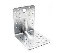 DOJA Barcelona | Union Angle | Pack 10 | 105x105x90mm | 2.5 Thickness | Galvanized Steel | Angle Bracket Mounting and Reinforcement Furniture | Right Angle Bracket | Support Shelf, Table, Furniture