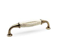 DOJA Barcelona Vintage Furniture Handles, 2 Antique Furniture Handles, 144 x 35 mm, Zinc Alum and Porcelain Furniture Knobs, Handles for Kitchen Cupboards, Cupboard Handles, Vintage Door Knobs