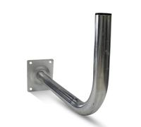 DOJA Barcelona Wall SAT Bracket Pack 1 L-shaped Wall Antenna Pole Diameter 38 mm 50 x 24 cm Steel TV Antenna Bracket Parabolic Accessories for TV Wall Mount Outdoor TV Antenna in L-Shape