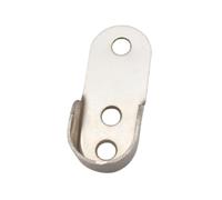 DOJA Barcelona Wardrobe Rail Bracket, Clothes Rail Holder, U Shape Bracket, Wardrobe, Clothes Holder, U Shape Pack of 10 45 x 18 x 11 mm Pole Metal Closet Rod for Curtain and Shower Curtain Rod