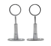 DOJA Barcelona Wardrobe Rail Centre Bracket, Round Wardrobe Rail Bracket, Round Support, Centre, Support Ø25mm Pack 2 Central | Wall | | Clothes Ceiling
