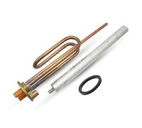DOJA Barcelona Water Heater Resistance Kit -1500W - Heating Element Pack Curved, Immersion Heater Element with Magnesium Anode, Gasket and Fixing Screw for Electric Water Heater Spare Element