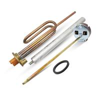 DOJA Barcelona Water Heater Resistance Kit - 1500W - Immersion Heater Element, Curved Heating Component, Magnesium Anode, Boiler Resistor Spare, Rubber Gasket, Fixing Screw and 270mm Rod Thermostat