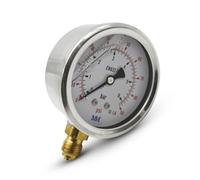 DOJA Barcelona Water Pressure Gauge | 0-4 Bar Ø 63mm | Glycerine Pressure Gauge Liquid Filled Meter, Vertical Connection Hydraulic Pressure Gauge for Oil and Gas Applications