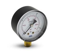 DOJA Barcelona Water Pressure Gauge - 1/4" - Connection 0-6 Bar CL1.6, Meter to Measure Water Pressure in Potable Water Systems, Heating, Irrigation and Pumps