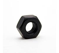 DOJA Barcelona Whitworth Nut Black Metal Self-Locking Hexagonal Nuts 3/8 Inch - Pack 20 - Industrial Grade Hex 3/8 BSF Nuts, Whitworth Lock Nut for Machinery & Industrial Applications