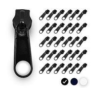 DOJA Barcelona Zip zip, 40 mm, pack 20, zip slider number 5, black, zip slider for sewing, zip puller, clothes, coats, jackets, skirts, sleeping bag