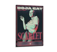 Doja Cat Scarlet Agora Hills Print Album Cover Signed Limited Poster,Music Cover Posters,Pop Hip Hop Rap Singer Star Music Poster Aesthetic Canvas Wall Art for Girl And Boy Teens Dorm Decor 12x18inch(