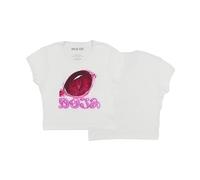 Doja Cat Women's Official The Scarlet Tour Merch Crop T-Shirt, White, L
