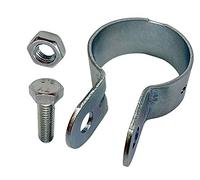 DOJA INDUSTRIAL | Clamp for Tension Rod 60mm | PACK 10 | Steel Fence Post Clamps | Security Brackets for Wire Tensioner | Pole Clips for Garden Fixings | Pole Support Clips for Wire Fencing | Post Fix