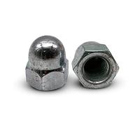 DOJA Industrial | Dome Cap Nuts M10 | 25 Pack | Galvanized Steel Dome End Cap | Nut Covers More Safe Corrosion Resistant | Head Acorn Nut Cover | Cover Bolt End Caps | Concealing Hex Head Domed Nuts
