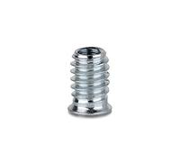 DOJA Industrial | Hex Threaded Insert Nuts | Pack 40 | 6x15 mm | Thread Socket Inserts | Zinc Plated Drive Nut | Hexagonal Allen Head Nut for Insertion in Softwood, Furniture, Plywood, Wood