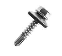 DOJA INDUSTRIAL Self Tapping Screws Steel M5 Pack 300 5.5 x 22 mm Hexagon Drilling Screws Metal with Washer for Metal Body Screws Self Tapping Screws