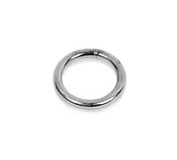 DOJA Industrial | Welded Galvanised Steel Ring | Pack 25 | 4x30 mm | Polished Strapping Round Metal O Rings | Multi-Purpose for Craft, Bags, Belts, Curtains, Backpacks, Mooring Circle