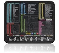 DOJASOHILMI Excel Shortcuts Mouse Pad, Small Cheat Sheet Desk Mat, 11.8"x9.8", Waterproof Computer Office Gaming Mouse Mat