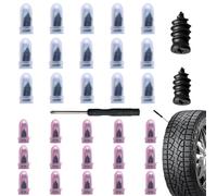 DOJASOHILMI Tyre Repair Kit, 30-Piece with Rubber Nails and Screwdriver, Universal Puncture Repair for Cars, Motorcycles, Trucks