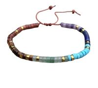 DOJAYA 7 Chakra 2x4mm Stone Meditation Bohemian Yoga Bracelet, Balance Power Protection, Calm, Grounding, Strength, Creativity Spiritual Womens Relax Anxiety Birthday Gift, M, Stone, no gemstone