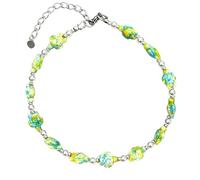 DOJAYA Summer Beach Turtle Anklet for Women-Adjustable Beaded Foot Bracelet with Multi-Color Charms,Ocean Inspired Adult Ankle Jewelry, L, Resin, no gemstone