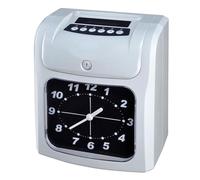 DOJBK Digital Attendance Recorder, In/Out Time Punch Clock, With 50 Clocking Cards, Clocking In Machine Time For Employees Small Business, Two-colour Printing, For Office, Factory Staffs