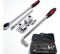 DOJBK Manual CCD Cable Bender, Heavy Duty Wire Bending Tool, 0-90° Adjustable Angle, Labor-Saving Ratchet Design, with Carry Bag, Applicable To 10KV Cables for Bendings 35-240 Square Cables