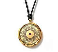 DOJBK Multi Wave Oscillator Tesla Coil, Magnetic Field Antenna Pendant, Dual-sided, Front 528/963hz Frequency Disc, Back Mwo Polarization Disc, Energy Balance Necklace For Meditation 963HZ