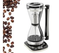 DOJBK Syphon Vacuum Coffee Maker, Glass Syphon Coffee Pot, 240ml Capacity, Anti-dry Burn Protection, 3 Speed Adjustable, for Use At Home, Coffee Shops, Offices & Other Places