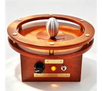 DOJBK Tesla Columbus Eggs, Electromagnetic Rotating Magnetic Field Model, with 30 * 50mm Aluminum Egg, Infinitely Variable Speed, for Teaching and Science Experiments
