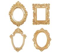 Dojimayisc 4 Pcs Vintage Picture Frame Antique Wall Hanging Table Top Display Christmas Holiday Home Decor