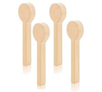 Dojimayisc 4 Pcs Wood Carving Spoon Blank Beech Wood Unfinished Wooden Craft Whittling Kit for Whittler