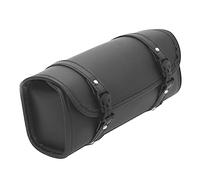 Dojimayisc Tool Bag PU Leather Universal Barrel Roll Bag Storage Bag Motorcycle Front Bag for Motorcycle Bike Black, 500394150