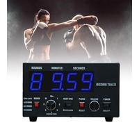 DOJOEUU Classic Boxing Interval Timer, Professional Gym Interval Timer with LED Display, Portable Boxing Timer with Adjustable Sound & Stopwatch, Selectable Training Time & Cycle Repetitions(Blue)