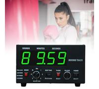 DOJOEUU Classic Boxing Interval Timer, Professional Gym Timer with Beep, Portable Boxing Training Timer with LED Display, 1-12 Challenge Rounds, Gym Interval Timer for Muay Thai/MMA/Kickboxing(Green)
