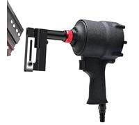 DOJOEUU Industrial Air Hole Puncher, 3.2-8MM Metal Hole Punch Tool with Exhaust Muffler, Clamp Head 360° Rotation, Pneumatic Hole Puncher, Punching Gun for Aluminum, Iron, and Steel Plates(3.2mm)