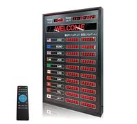 DOJOEUU LED Electronic Exchange Rate Display Board, Foreign Exchange Price Rate Screen with Remote Control, 10 Countries, Automatic Time Update, for Banks, Financial Institutions