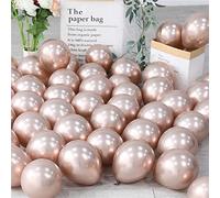 DOJoykey Champagne Gold Balloons Pack, 100pcs 5 inch Small Glitter Latex Balloons for Birthday, Wedding, Bridal Shower, Fiesta, Baby Shower Party Decoration