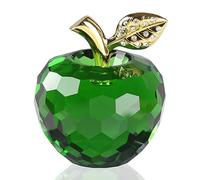 DOJOZ Crystal Apple Paperweight Craft Decoration Table top Ornament Statue Home Decor (Green)