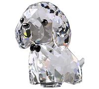 DOJOZ Crystal Dog Puppy Cute Figurine Collection Animal Collectible Ornament Beautifully Lovely Valentines Day Sweet Gifts (White)
