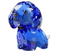 DOJOZ Crystal Puppy Cute Dog Lovely Desktop Statue Small Ornaments Home Decoration (Blue)
