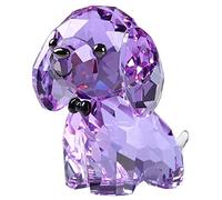 DOJOZ Crystal Puppy Cute Dog Lovely Desktop Statue Small Ornaments Home Decoration (Purple)