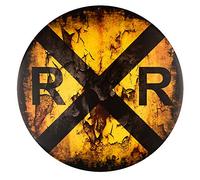 dojune-Vintage Railroad Crossing Wholesale Novelty Metal Circular Sign