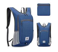 DOJUNS Hiking Backpack 12L Small Travel Backpack Lightweight Foldable Daypack Packable Camping Backpack for Women Men, Blue, S, Sports