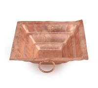 Dokchan Handcrafted Pure Copper Havan Kund with Handle On Both Side Havan & Poojan Purpose (12 Inch)