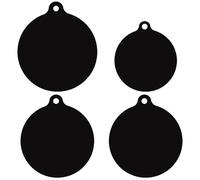Dokeno 4 Black Silicone Mats for Induction Cookers, Induction Cooker Protective Mats, Non-Slip Round Silicone Mats, Induction Floor Mat, Heat Resistant