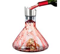 Dokeno Wine Decanter, Wine Carafe, Decanter with Filter, Iceberg, Hand Blown, Wine Aerator, Wine Accessory, Crystal, Lead Free, Gift Box, 1.5L